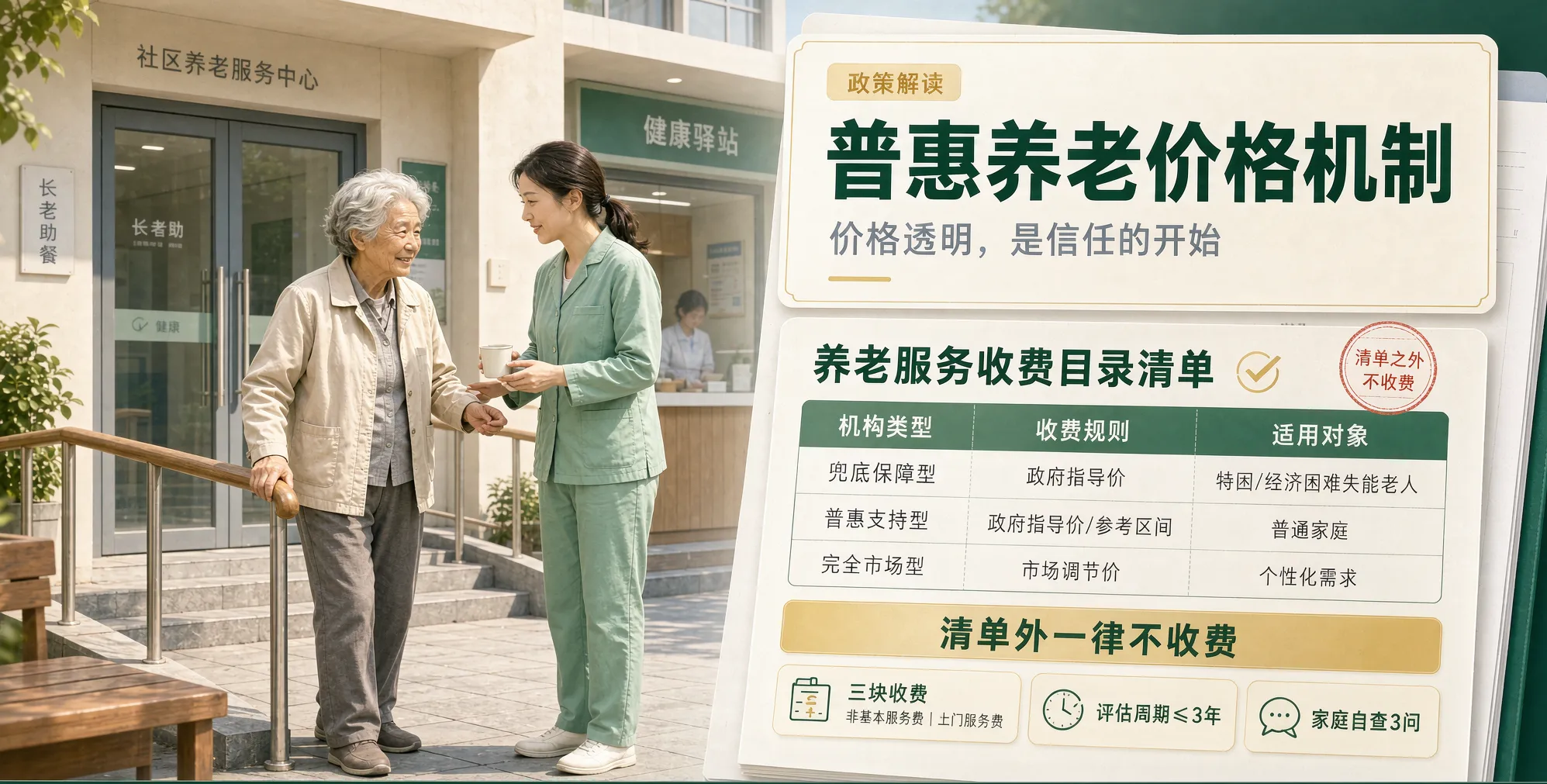 普惠养老不是口号:国家第一次把“价格可负担”写进机制里